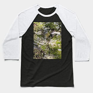 Green Stone Moss Nature Forest Baseball T-Shirt